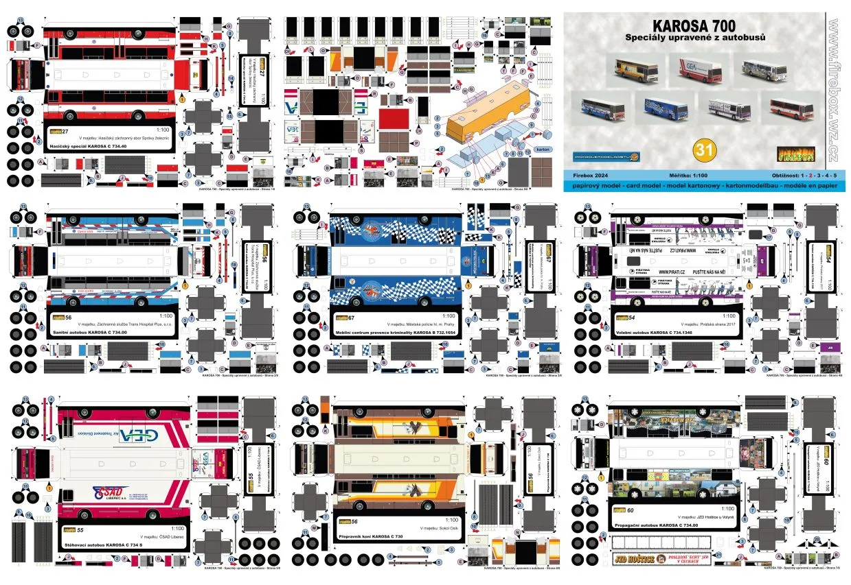Karosa 700 - Špecialy upravené z autobusov
